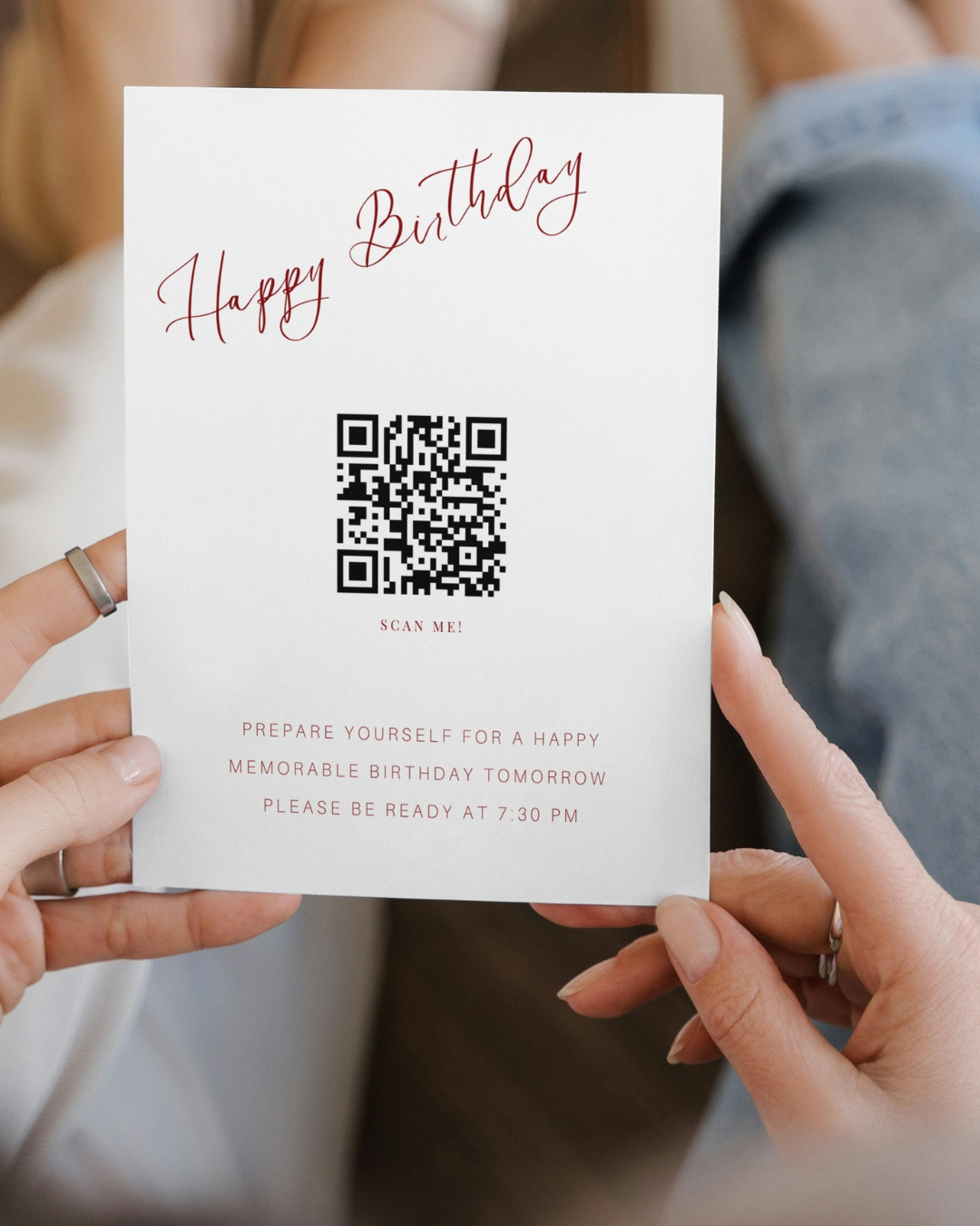 Birthday barcode card with envelope