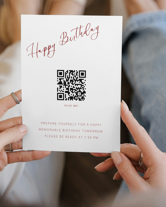 Birthday barcode card with envelope